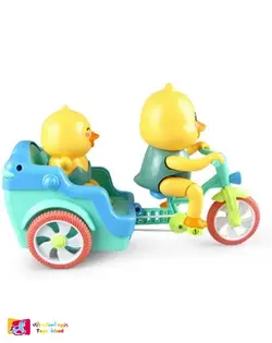 اسباب بازی موزیکال طرح اردک سه چرخه سوار
