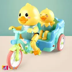 اسباب بازی موزیکال طرح اردک سه چرخه سوار