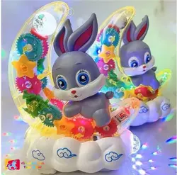 اسباب بازی خرگوش موزیکال چرخ دنده ای حرکتی مدل YJ3043