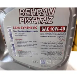 روغن موتور بهران پیشتاز 10W40  حجم 3.5 لیتر (بسته 6 عددی) Behran pishtaz 10W40  Engine oil