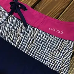شلوارک اسپورت ساحلی سرمه ای صورتی اورجینال