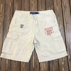 شلوارک اسپورت کتان کرمی اورجینال