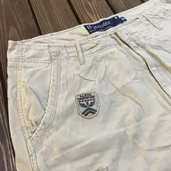 شلوارک اسپورت کتان کرمی اورجینال