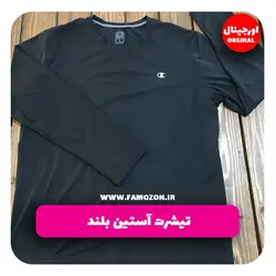 تیشرت ورزشی آستین بلند مشکی چمپیون اورجینال