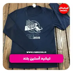 تیشرت ورزشی آستین بلند سرمه ای اسپورت تک