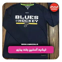تیشرت ورزشی آستین بلند سرمه ای REEBOK اورجینال