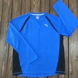 تیشرت ورزشی آبی آستین بلند PUMA اورجینال