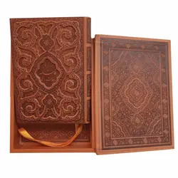 125271-کتاب نفیس دیوان حافظ وزیری گلاسه چرم لیزر فانتزی جعبه دار