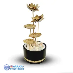 آبنما رومیزی طرح گل طلایی کد AR106 - آبنمای آراکس
