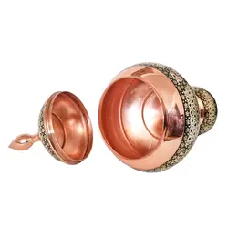 شکلات خوری مسی خاتم کاری نیم تنه متوسط