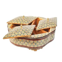 شکلات خوری خاتم کاری چوبی تمام تنه سه درب