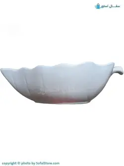 آجیل خوری سرامیکی سفید طرح برگ