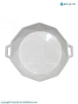ظرف میوه خوری سرامیکی سفید دسته دار