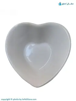کاسه سرامیکی طرح قلب (سفید لعابی و خام)
