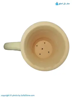 لیوان دمنوش قاشق دار سفالی خام