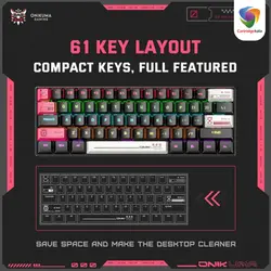 کیبورد مخصوص بازی اونیکوما مدل G55 RGB