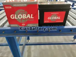 باتری 50 آمپر گلوبال پاور - کیان باتری، خرید اینترنتی باتری ماشین