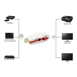 تبدیل HDMI به VGA با کابل صدا و برق لمونتک