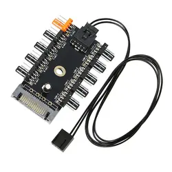 تبدیل (هاب) برق ساتا به برق فن کامپیوتر 4 پین (10 پورت)