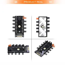 تبدیل (هاب) برق ساتا به برق فن کامپیوتر 4 پین (10 پورت)