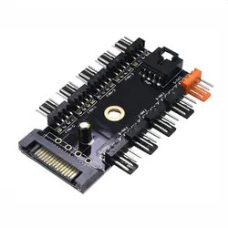 تبدیل (هاب) برق ساتا به برق فن کامپیوتر 4 پین (10 پورت)