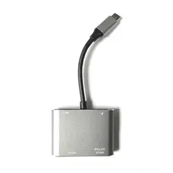 تبدیل USB TYPE C به 4K /HDMI/VGA/USB-3.0