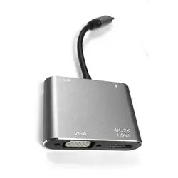 تبدیل USB TYPE C به 4K /HDMI/VGA/USB-3.0