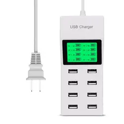 شارژر 8 پورت لمونتک صفحه نمایش دار (LCD)