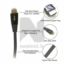 کابل HDMI ایسر Ultra HD 4K ء (10 متری)
