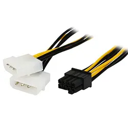 کابل تبدیل برق مولکس به 8 پین گرافیک (Ide Molex To vga 8-Pin)