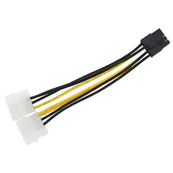 کابل تبدیل برق مولکس به 8 پین گرافیک (Ide Molex To vga 8-Pin)