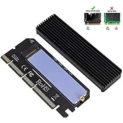کارت تبدیل PCI-E به M.2 از نوع M-KEY NVME بدون هیت سینک
