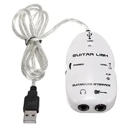 کابل تبدیل گیتار به USB کامپیوتر و خروجی هدفون لمونتک