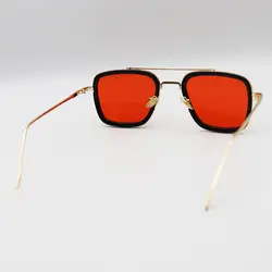 خرید عینک شب با عدسی قرمز و فریم مربعی و طلایی رنگ برند Police مدل 58157 | فروشگاه آرکوشاپ