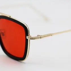 خرید عینک شب با عدسی قرمز و فریم مربعی و طلایی رنگ برند Police مدل 58157 | فروشگاه آرکوشاپ