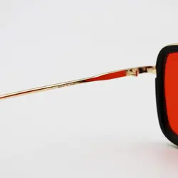 خرید عینک شب با عدسی قرمز و فریم مربعی و طلایی رنگ برند Police مدل 58157 | فروشگاه آرکوشاپ