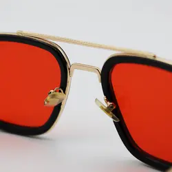 خرید عینک شب با عدسی قرمز و فریم مربعی و طلایی رنگ برند Police مدل 58157 | فروشگاه آرکوشاپ