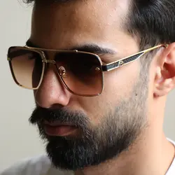 خرید عینک آفتابی لاکچری میباخ با فریم طلایی و عدسی سایه روشن مدل BPS620 | فروشگاه اینترنتی آرکوشاپ | خرید عینک آفتابی مردانه و زنانه