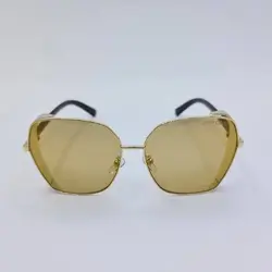 خرید عینک آفتابی شاین دار با فریم طلایی و عدسی آینه ای مدل 28011 | فروشگاه آرکوشاپ