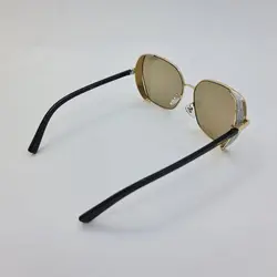 خرید عینک آفتابی شاین دار با فریم طلایی و عدسی آینه ای مدل 28011 | فروشگاه آرکوشاپ