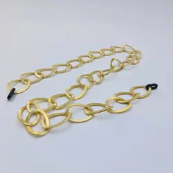 خرید بند عینک زنانه طلایی رنگ با حلقه های درشت مدل 991688 | فروشگاه آرکوشاپ