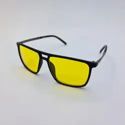 خرید عینک دید در شب با فریم مشکی مات و دسته چوبی برند دیزل مدل 98009 | فروشگاه آرکوشاپ