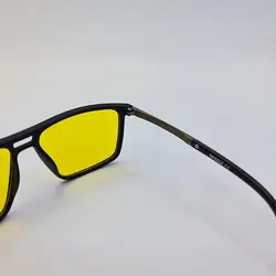 خرید عینک دید در شب با فریم مشکی مات و دسته چوبی برند دیزل مدل 98009 | فروشگاه آرکوشاپ