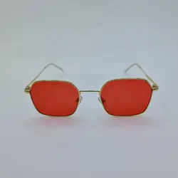 خرید عینک شب با فریم طلایی و فلزی و عدسی قرمز برند شنل مدل 22011 | فروشگاه آرکوشاپ