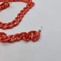 خرید بند عینک آجری رنگ پلاستیکی با حلقه درشت مدل 991566 | فروشگاه آرکوشاپ