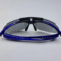 خرید عینک ورزشی با فریم آبی و عدسی دودی به همراه فریم طبی مدل 105 | فروشگاه آرکوشاپ