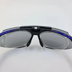 خرید عینک ورزشی با فریم آبی و عدسی دودی به همراه فریم طبی مدل 105 | فروشگاه آرکوشاپ
