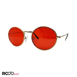 خرید عینک شب بیضی شکل با فریم طلایی و عدسی قرمز دیتیای مدل 3612 | فروشگاه آرکوشاپ