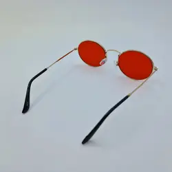 خرید عینک شب بیضی شکل با فریم طلایی و عدسی قرمز دیتیای مدل 3612 | فروشگاه آرکوشاپ