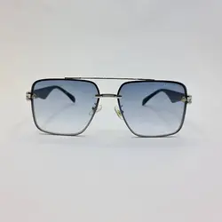 خرید عینک آفتابی میباخ فریم لس نقره ای و دسته مشکی و عدسی آبی سایه روشن مدل 22036 | فروشگاه اینترنتی آرکوشاپ | خرید عینک آفتابی مردانه و زنانه